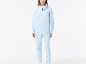 Женская хлопковая толстовка Lacoste с высоким воротом