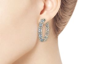 Серьги из комбинированного золота с бриллиантами э4801сг12200015