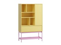 Стеллаж Изи 90x152 Желтый/Розовый
