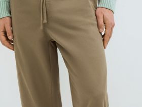 Брюки с эластичным поясом, Бежевый