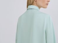 Блузка с декоративным цветком, Зеленый