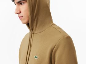 Мужское худи Lacoste классического кроя с флисом