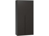Распашной шкаф Кимбол 2-100x210 Черный с зеркалом