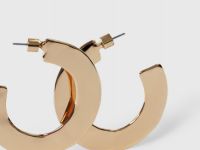 Серьги с эффектом мятого металла, Золотой