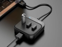 Адаптер Hoco HB31 4 в 1 Type-C на 4xUSB 2.0 0.2m (Black)