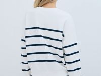 Свитшот в полоску, Белый