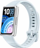 Умные часы HUAWEI Band 11 Pro серебристые, с голубым ремешком