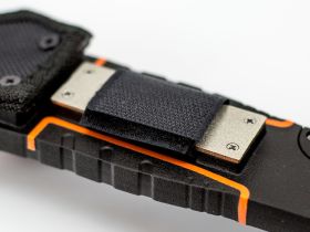 Нож для выживания с огнивом и точилкой Ganzo G8012, черно-оранжевый