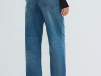 Джинсы со средней посадкой, Синий