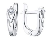 Серьги из белого золота с бриллиантами э0901сг06210502