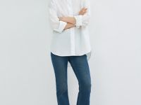 Расклёшенные утеплённые джинсы, Синий