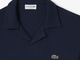 Мужское хлопковое поло Lacoste из смеси льна