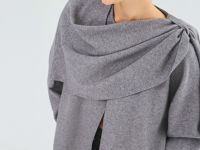Кардиган с шарфом, Серый