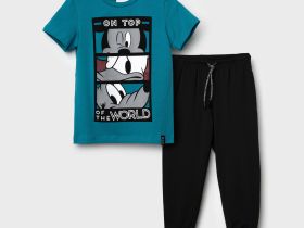 Комплект трикотажный для мальчиков: фуфайка (футболка с длинными рукавами), брюки