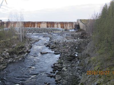 Место расположения Шаваньской водосливной плотины № 23 Беломорско-Балтийского канала