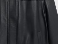 Бомбер из натуральной кожи, Черный