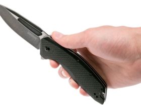 Полуавтоматический складной нож Kershaw Flourish, сталь 8Cr13MoV, рукоять G10/карбон, черный