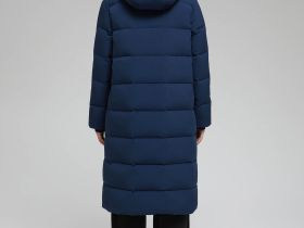 Длинный пуховик с натуральным пухом