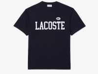 Мужская футболка Lacoste из хлопка с контрастным значком