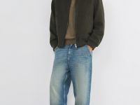 Бомбер из пальтовой ткани, Коричневый