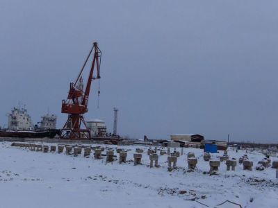 Возведение Жатайской судоверфи. Идут работы по устройству фундаментов блока корпусных производств