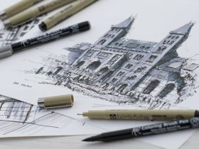 Набор капиллярных ручек Sakura "PIGMA MICRON" 3 шт (0,35мм 0,45мм + Ручка Pigma Graphic 1 мм)