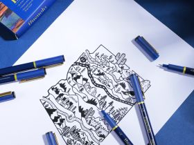 Набор капиллярных ручек Finenolo 7 шт (0.2, 0.25, 0.3, 0.35, 0.4, 0.45, 0.5мм) черные в пластиковой коробке