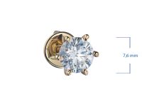 Пусеты из желтого золота с бриллиантами э0301пс08210874