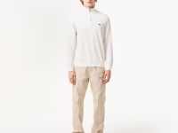 Мужской хлопковый свитер Lacoste на молнии с высоким воротом