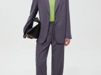 Жакет с отложным воротником свободного силуэта