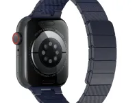 Ремешок WIWU Carbon Fiber Pattern для Apple Watch 42/44/45/49mm магнитная застежка (Wi-WB009) (синий)