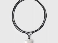 Ожерелье с кулоном в виде сердца, Серебряный