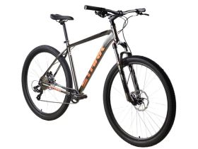 Горный велосипед Stark Hunter 29.2 HD, год 2024, цвет Серый-Оранжевый, ростовка 18
