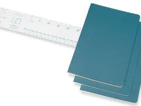 Блокнот в линейку Moleskine "Cahier Journal" 3 шт Large 13х21 мм 84 стр, обложка голубая