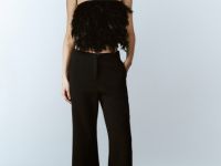 Расклёшенные брюки, Черный