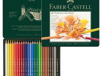Набор карандашей цветных Faber-castell "Polychromos" 24 шт проф-ные в металле