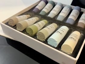 Набор пастели сухая Гамма, 12 цветов, серые оттенки, картон. упак.