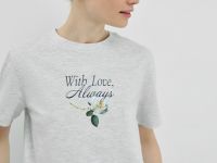 Футболка с цветочным принтом, Серый