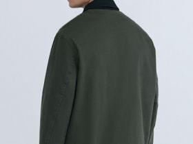 Утеплённая куртка из канваса, Зеленый