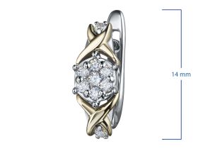 Серьги из белого золота с бриллиантами э4101сг02203650