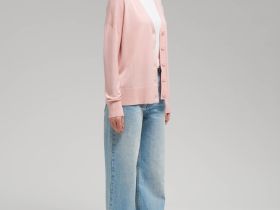 Кардиган свободного кроя с шерстью