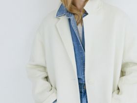 Лёгкое пальто с шерстью, Бежевый