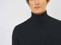 Базовый джемпер с высоким воротником, Серый