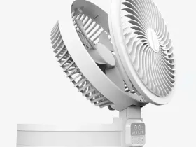 Вентилятор настольный с ночником WIWU Wi-FS05 складной 4000мАч (белый)