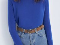 Джемпер прямого силуэта с округлым вырезом