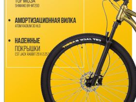 Горный велосипед Atom Bion Nine 50, год 2024, цвет Желтый, ростовка 18.5