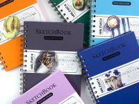 Скетчбук для акварели на спирали Малевичъ 15х20 см 20 л 300 г, 100% хлопок, оранжевый