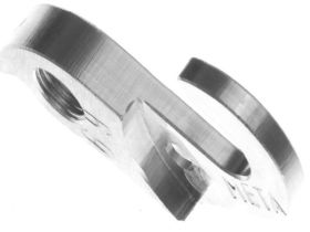 Держатель заднего переключателя "петух" Meta №69 фрезерованный (серебристый)