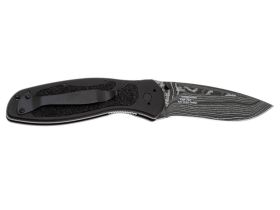 Полуавтоматический складной нож Kershaw Blur, сталь Damascus, рукоять алюминий, черный