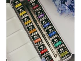 Набор акварели Гамма "Старый Мастер" "Ботаническая иллюстрация", 14 цв*2,6 мл , кюветы , с кисью , м